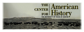 Center for American History splash page banner, concept and design.