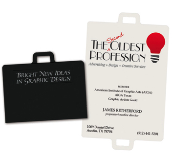 Business card for The Second Oldest Profession, an earlier interation of Hot Digital Dog Design, 1990. Business card for The Second Oldest Profession, an earlier interation of Hot Digital Dog Design, 1990.