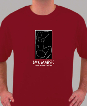 Cafe Matisse t-shirt design, 2005. Cafe Matisse t-shirt design, 2005.