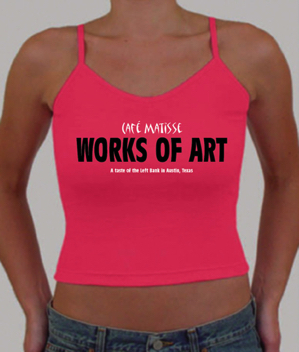 Cafe Matisse women's spaghetti strap top design, 2006. Cafe Matisse women's spaghetti strap top design, 2006.