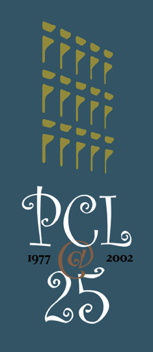 PCL@25 outdoor banner commemorating Perry-Castaneda Library’s anniversary, UT Austin, 2002. PCL@25 outdoor banner commemorating Perry-Castaneda Library’s anniversary, UT Austin, 2002.