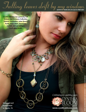 Cynthia Bloom Collectible Jewelry, full-page magazine ad, concept and design