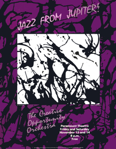 "Jazz From Jupiter" concert by the Creative Opportunity Orchestra (Rock Savage drawing).